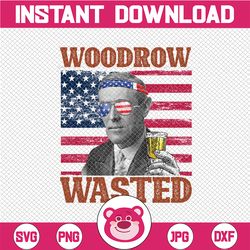 Woodrow Wasted PNG, Presidents drinking, American flag bandana, Retro Vintage Summer 4th of July, USA Independent day
