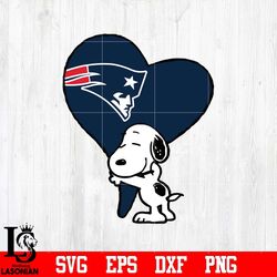 New England Patriots Snoopy heart svg, digital download