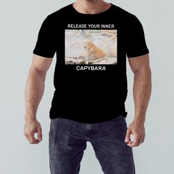 Gaijin Mommy Release Your Inner Capybara Shirt, Leon Kennedy T-shirt for men women, Leon Kennedy Resident Evil 4 Tee