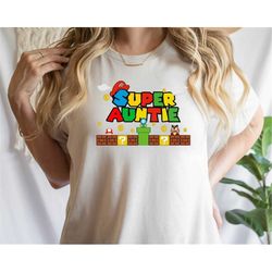 Super Auntie Shirt, Birthday Auntie Shirt, Gamer Aunt Shirt, Gift for Aunt, Funny Aunt Tee Aunt Shirts, Mothers Day Tee,