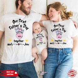 Father's Day Dad And Me T-shirt,Funny Fathers Day, Father And Baby Matching Shirts, Our First Father's Day, Father's Day