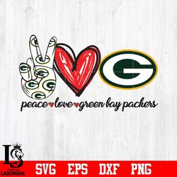 Peace love Green Bay Packers svg, digital download