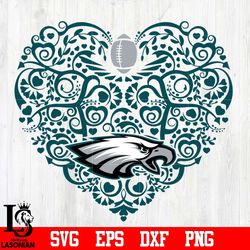 Philadelphia Eagles Heart svg, digital download