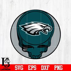 Philadelphia Eagles Skull Ball Svg, digital download