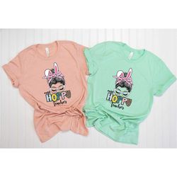 One Hoppy Teacher Easter Shirt, Happy Easter Day Shirt, Cute Bunny Shirt, Easter Teacher Shirt, Cute Easter Shirt, Cool
