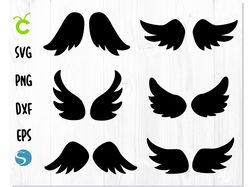 Angel Wings Bundle SVG, Wings Set Vector file, Angel wings dxf, Wings svg, Angel Wings cut file cricut silhouette angel