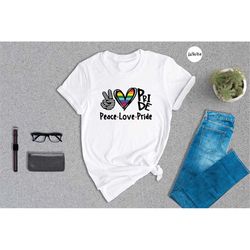 Peace Love Pride Lgbt Shirt, Happy Pride Day Shirt, Rainbow Shirt, Lgbt Heart Shirt, Pride Shirt For Peace, Lgbt Shirt,