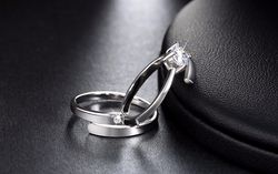 JEWELS 925 Silver Ring Set with CZ Fine Jewelry for Women Men 2023 New Resizable Real 925 Sterling Silver Jewelry