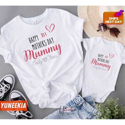 1st Mothers day T-shirt, 2nd mothers day baby bodysuit,  mother's day gift cute gift for mummy 3rd 4th 5th 6th
