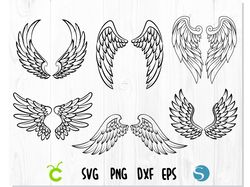 Angel Wings Bundle SVG, Wings Set Vector file, Wings svg, Angel wings png, Angel wings dxf, Angel Wings cut file cricut