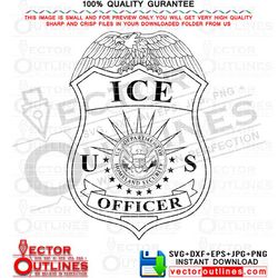 ICE Officer badge vector, Wharton Police Department, Harris County Sheriff's Office United States Department of Homeland