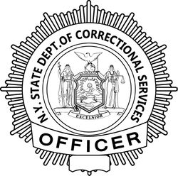 NY State Dept of Correctional Services svg Office badge vector line art cnc router file, laser engraving, Cricut file,