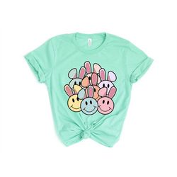 Smiley Face Bunny Shirt,Happy Easter Shirt,Funny Easter Bunny Shirts,Game Lover Easter Shirt,Easter Gifts For Women and