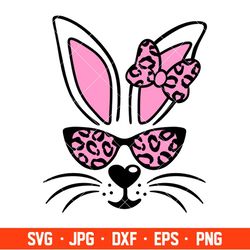Bunny Girl With Sunglasses Svg, Happy Easter Svg, Easter egg Svg, Spring Svg, Cricut, Silhouette Vector Cut File