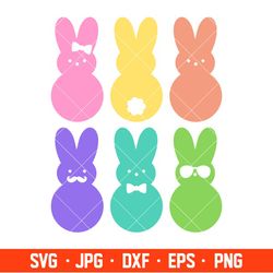 Cute Peeps Svg, Happy Easter Svg, Easter egg Svg, Spring Svg, Cricut, Silhouette Vector Cut File