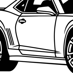 Chevrolet Camaro ZL1 2012 line art carVector file for laser engraving, cnc router, cutting, circuit , vinyl cutting file