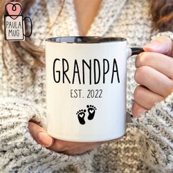 New Grandpa Mug, Pregnancy Announcement, Baby Reveal Party Gift, New Grandpa Gift Mug, Promoted To Grandpa