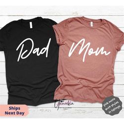Mom Dad Matching Set, Mom Dad T shirt, Mom T shirt, Dad T shirt, New Dad Gift, New Mom Gift Idea, Daddy and Mama, Newbor