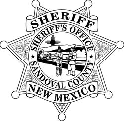 Sandoval County Sheriff star badge vector svg file, New Mexico
