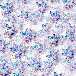 Watercolor Butterflies 42 Seamless Tileable Repeating Pattern