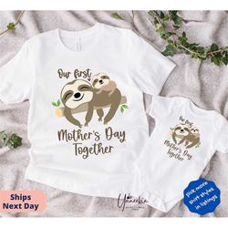 Mommy And Me Outfit, Mother's Day Mommy And Me Tshirt, Mommy And Me Matching Shirts, Mother's Day Gift, Our First Mother