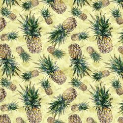 Watercolor Pineapple 24 Seamless Tileable Repeating Pattern