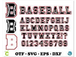 Baseball Font SVG, Baseball Font OTF, Baseball letters SVG, Baseball SVG, Baseball Svg Cricut, Sport font svg
