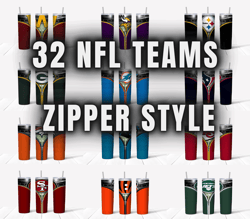 32 NFL Zipper Tumbler Wrap Bundle - NFL Football Tumbler Designs -PNG Sublimation Printing Design - 20oz Tumbler Designs