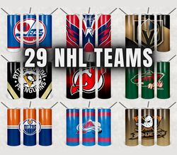 29 NHL Tumbler Wrap Bundle - NHL Hockey Tumbler Designs - PNG Sublimation Printing Design - 20oz Tumbler Designs
