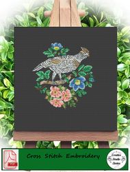 Cross stitch pattern Black grouse / Vintage cross stitch pattern Bird