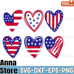 USA Flag Heart Svg, July 4th SVG, Fourth of July svg, America Svg Bundle, Patriotic Svg,Retro 4th July Svg Bundle ,Indep