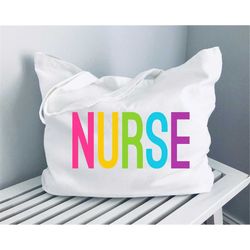 nurse tote bag, nurse bag, personalized nurse gift, custom tote bag, gift for school nurse appreciation gift