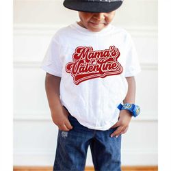 Mamas Valentine t shirt for Toddler Boy, Retro Valentine Day Shirt Infant Boys, Baby Boy Valentines Day Outfit, Toddler