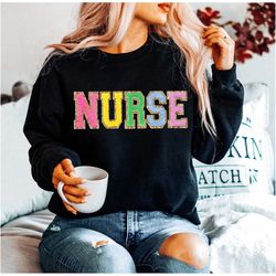 nurse sweatshirt, school nurse gift, nursing graduation gift for her, nurse shirt, for women trendy