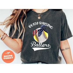 Busy Raising Ballers, Softball Mom Shirt, Softball Lover Shirt, Baseball Game Day, Baseball Mom Shirt, Softball Mama Shi