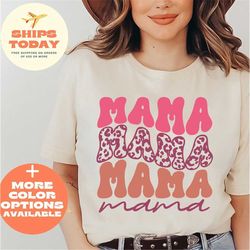 Leopard Heart Mama Shirt, Heart Mama Shirt, Mama Leopard Shirt, Mommy Shirt, Leopard Mom Shirt, Womens Leopard Mom Shirt
