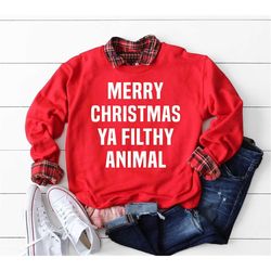 Toddler Christmas Sweatshirt, Funny Christmas Shirts, Kids Christmas Sweater, Merry Christmas Gifts for Boys, Filthy Ani