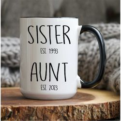 Promoted to Aunt Gift, Sister to Aunt, Custom New Aunt Gift, New Auntie, Pregnancy Announcement, New Aunt Gift, Christma