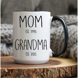 Personalized Grandma Mug, Promoted to Grandma, Grandma Gift, Pregnancy Reveal, Announcement, New Grandma Gift, Grandmoth