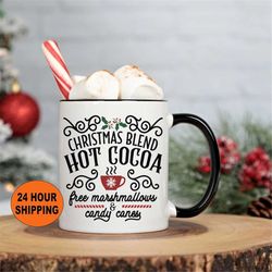 Hot Cocoa Mug, Christmas Mug, Hot Chocolate Mug, Cocoa,  Hot Chocolate, Christmas Mugs, Christmas Gifts, Holiday Coffee