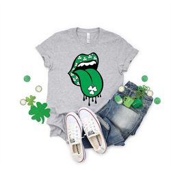 Irish Shamrock Clover Lips Shirt, Irish Shamrock Lip Shirt, St Patrick's Day Shirt, St Patrick's Day, Irish Shirt, Quote
