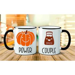 Pumpkin Spice Mug Set, Pumpkin Spice Power Couple, Fall Power Couple, Pumpkin Season Mug, Pumpkin and Pumpkin Spice, Pum