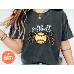 softball leopard graphic shirt, softball leopard shirt, softball mom shirt, gift for mom, softball t-shirt, softball shi