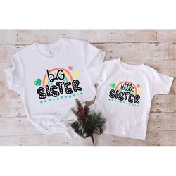 Big Sister Rainbow Shirt, Big Sister Little Sister Shirt, Matching Family Shirts, Girls Mama Gifts, Matching Sister Tees