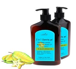 Cleansing gel for oily and combination skin 3 in 1 "Carambola ( Star Fruit) Extract"