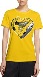 Heart Jordan Graphic To Match Jordan 4 Lightning - Tour Yellow T-Shirt, Jordan 4 Lightning Shirt, Jordan 4 Shirt