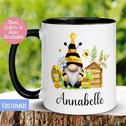 Gnome Mug, Bee Mug, Bee Gnome, Personalized Gnome Mug, Gnome Coffee Mug, Honey Bee Mug, Bee Keeper Gift, Gnome Cup, Save