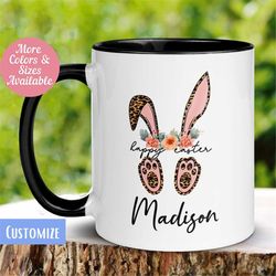 Personalized Easter Mug, Easter Bunny Mug, Name Mug, Easter Bunny Coffee Mug, Easter Cup, Happy Easter Gift, Bunny Mug,