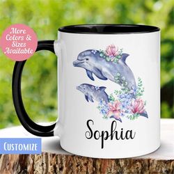 Dolphin Gifts, Dolphin Mug, Dolphin Lover Gift, Ocean Mug, Dolphin Coffee Mug, Dolphin Coffee Cup, Name Mug, Beach Mug,