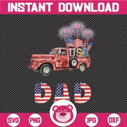 Dad American flag truck png 4th of July sublimation PNG designs downloadsN digital download Patriotic png design, Patrio